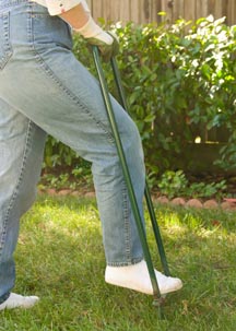 aerate aerating a lawn